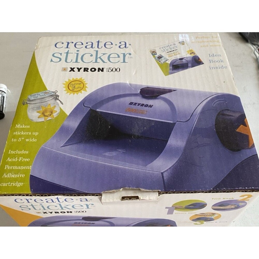 Xyron Create-A-Sticker Model 500 Sticker Maker Machine 5” Open Box Craft Tool - Picture 5 of 5